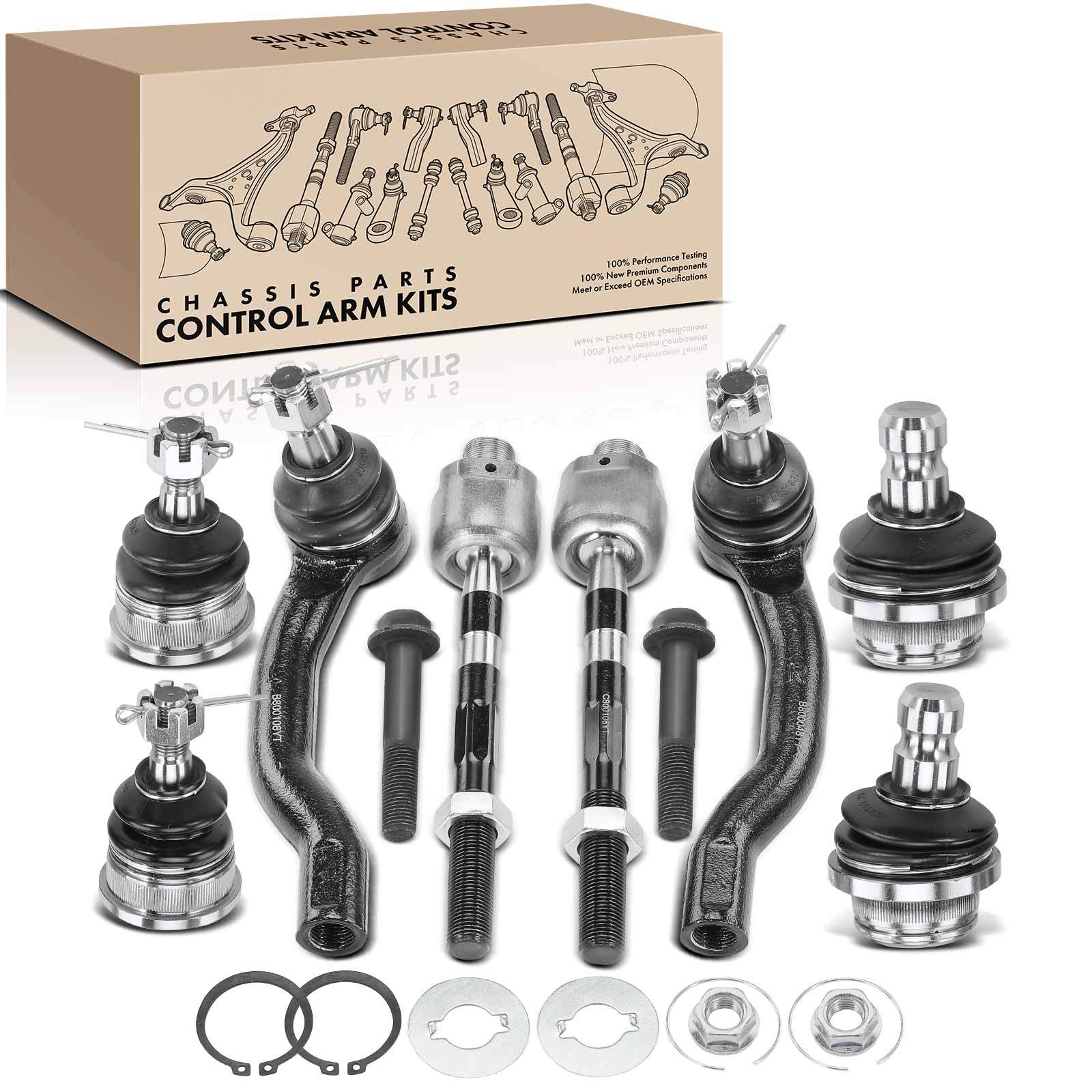 8x Front Tie Rod End&Ball Joint for Nissan Frontier 2005-2018 Pathfinder Xterra