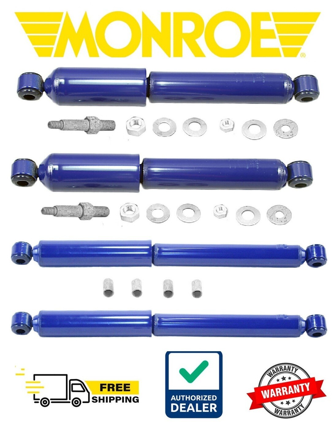 Monroe Set of 4 Front & Rear Shocks Absorbers For Chevrolet C10 Pickup 63-72🔥 Monroe Set of 4 Front & Rear Shocks Absorbers For Chevrolet C10 Pickup 63-72🔥