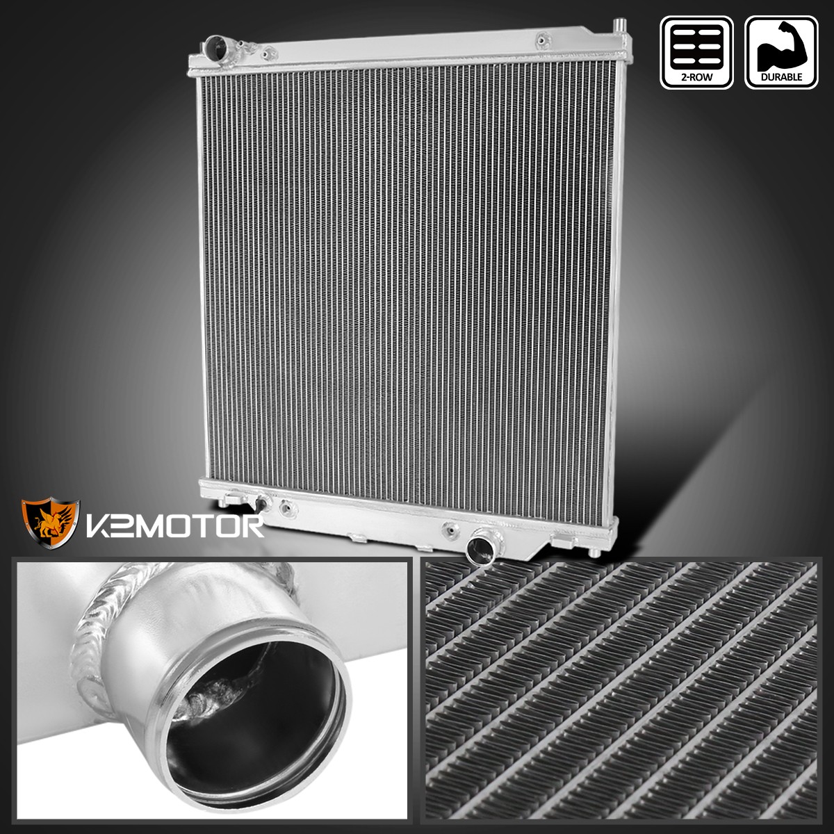 Fits 2003-2007 Ford F250 F350 F450 Excursion 6.0L Diesel 2 Row Aluminum Radiator Fits 2003-2007 Ford F250 F350 F450 Excursion 6.0L Diesel 2 Row Aluminum Radiator