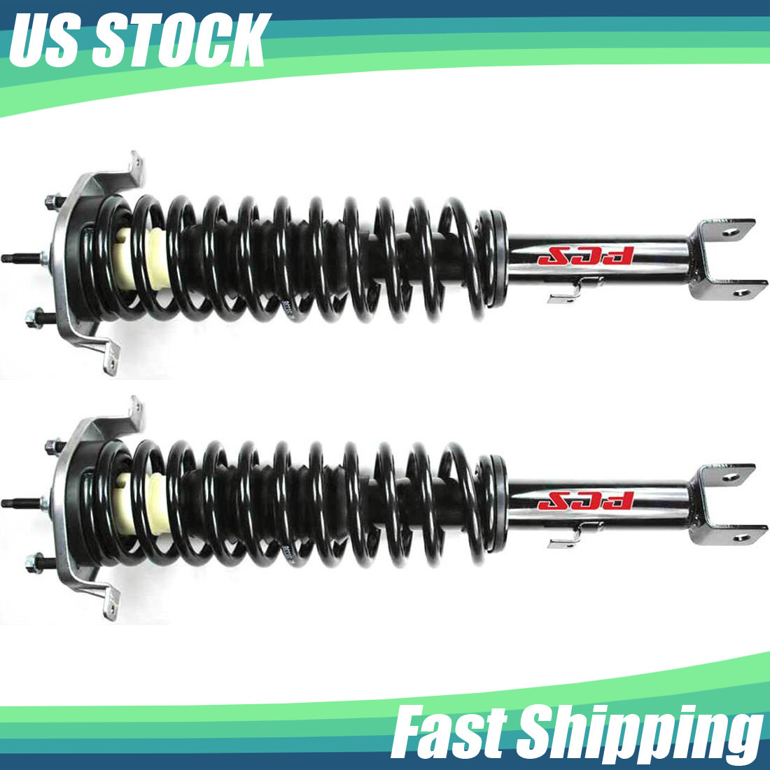 FCS 2pc Rear Suspension Struts and Coil Spring Assembly for Sebring, Stratus