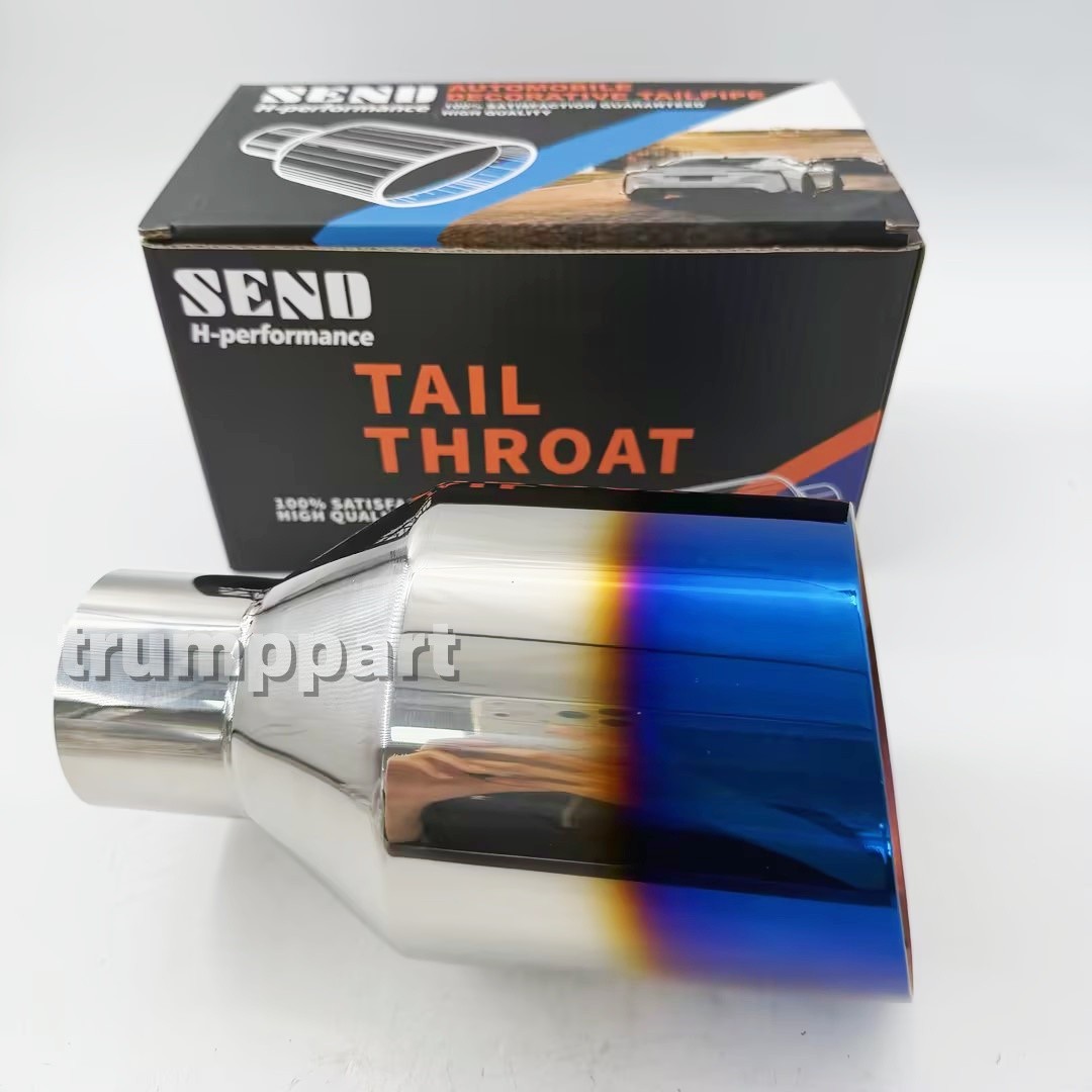 BIG 5in POLISHED EXHAUST TIP 2.5in INLET ANGLE DOUBLE WALL FOR DODGE RT SRT RAM
