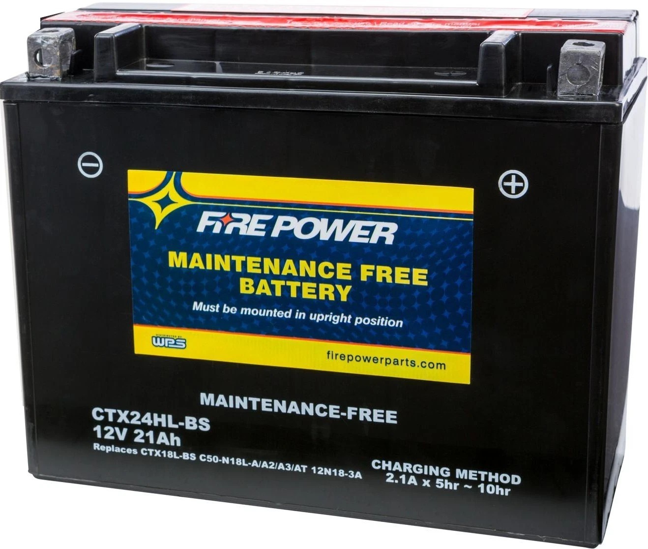 WPS Fire Power 49-2240 CTX24HL 12v 21Ah 340CCA Battery Replaces fits YTX24HL