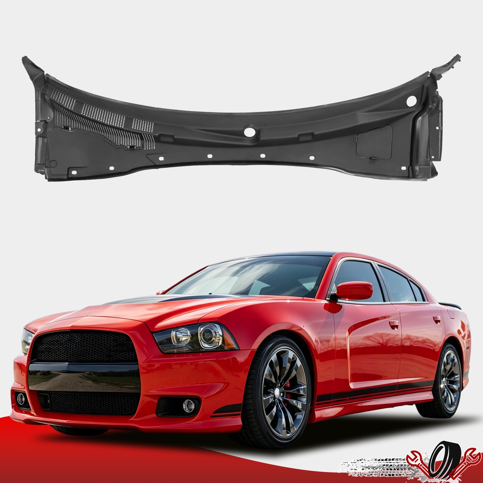 Fits 2012-2023 Dodge Charger Front Windshield Panel Wiper Cowl Grille Fits 2012-2023 Dodge Charger Front Windshield Panel Wiper Cowl Grille