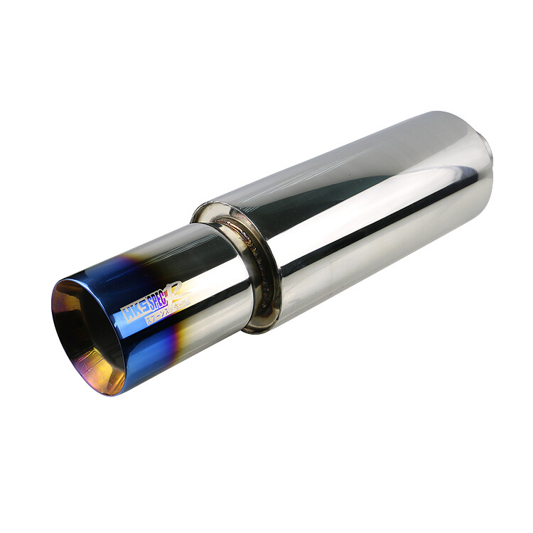 1PC 2.5'' inlet 4''OD Straight Flow Racing Exhaust Muffler Body 5'' 520mm 1PC 2.5'' inlet 4''OD Straight Flow Racing Exhaust Muffler Body 5'' 520mm