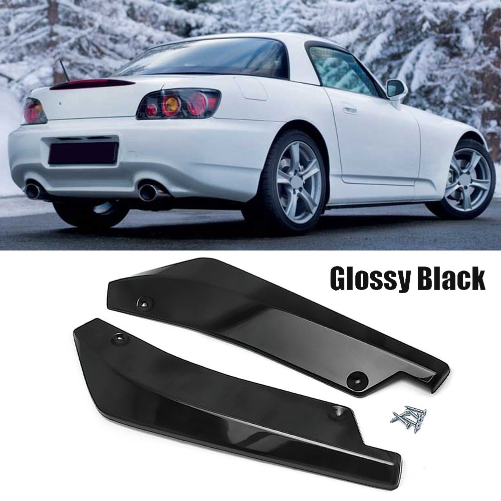 For Honda S2000 Glossy Black Rear Bumper Lip Splitter Diffuser Body Kit