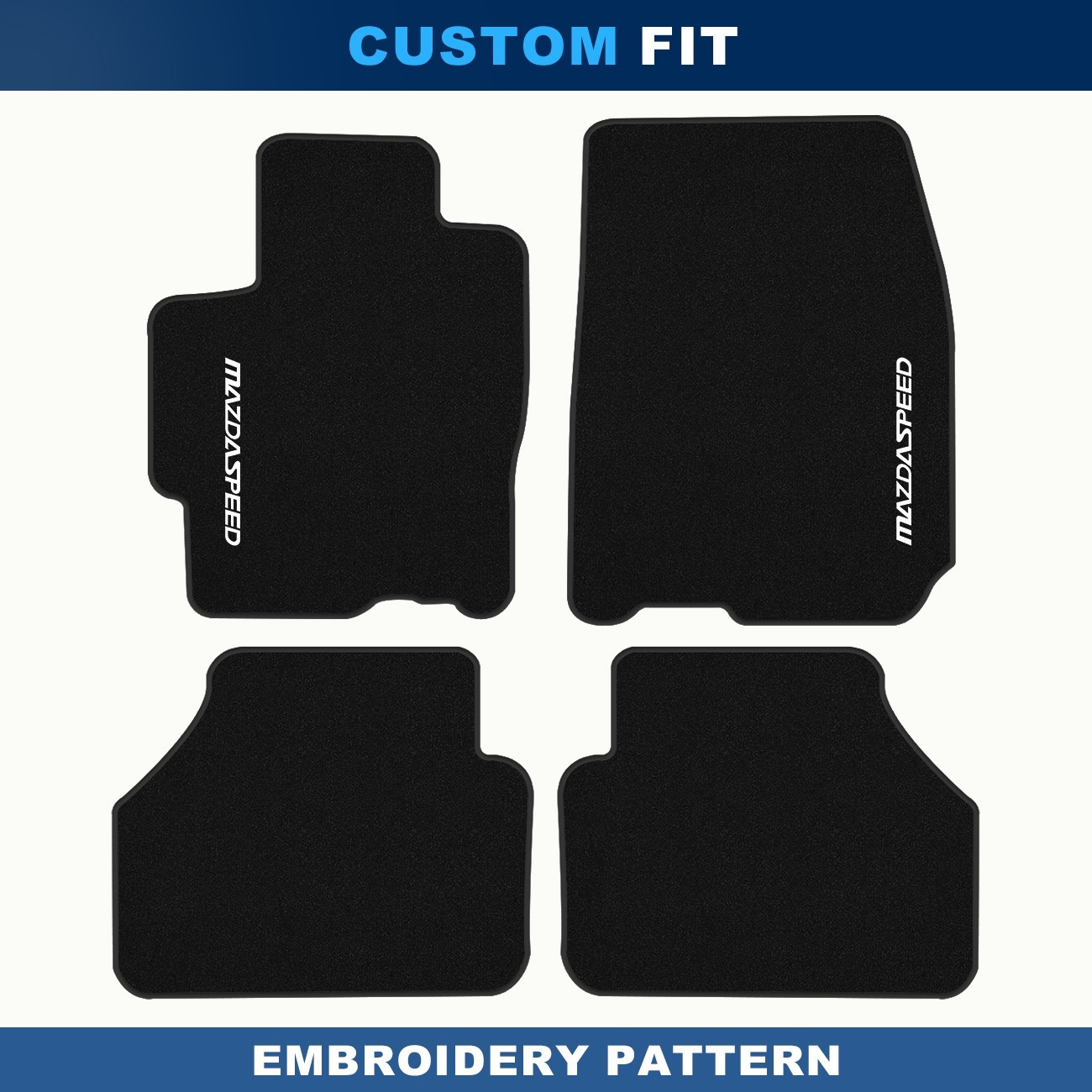 For Mazda Protege BJ 1999-2004 Quality Black Velour Carpet Car Floor Mats Liners