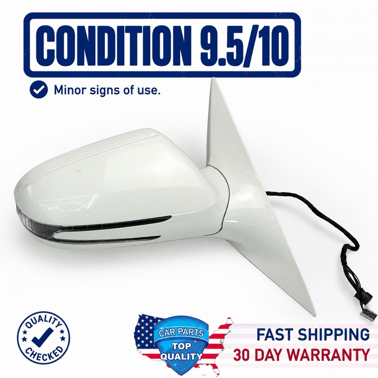 09-11 Mercedes R171 SLK300 SLK55 AMG Side Rear View Door Mirror Right White OEM