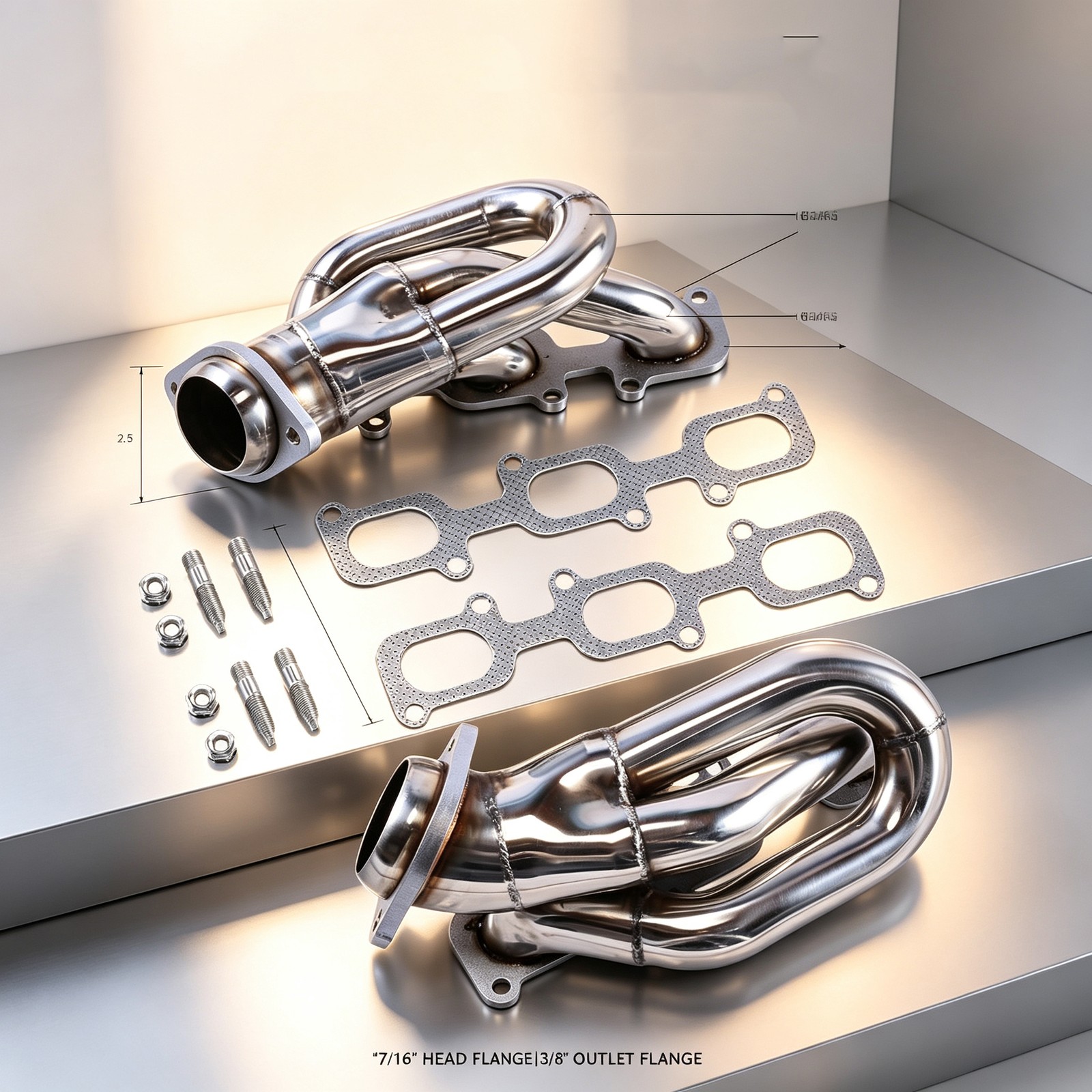 For 11-17 Ford Mustang V6 Stainless Steel Performance Shorty Exhaust HeadersJfwA