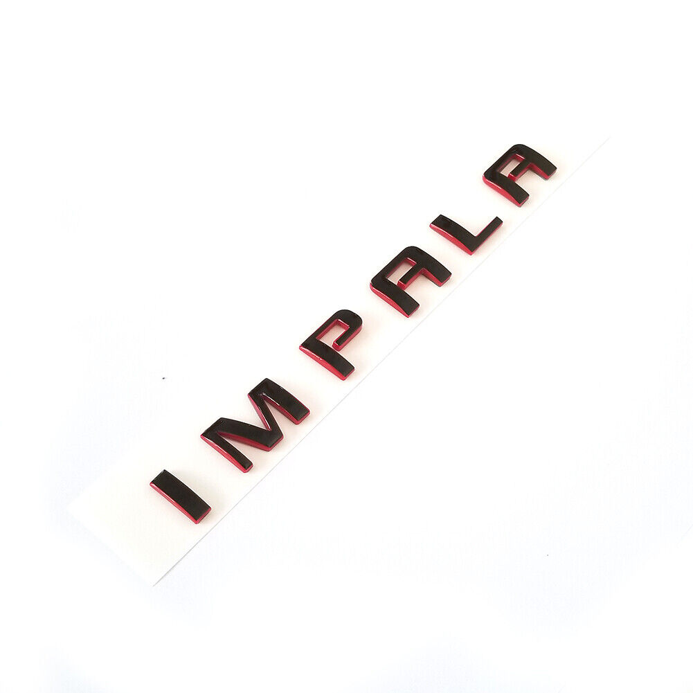 1x OEM IMPALA EMBLEMS Badge 3D Logo Letters for GM Chevrolet NEW Black Frame Y