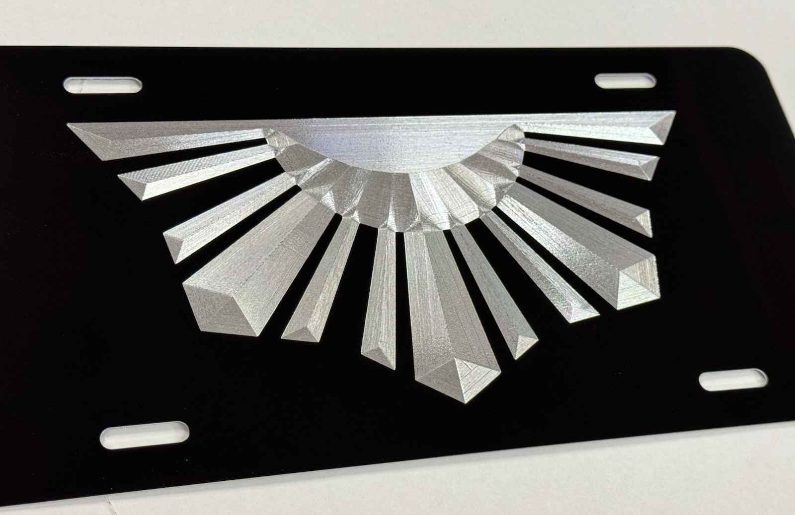 Philippine Filipino Sun Car Tag Diamond Etched Engraved Metal License Plate