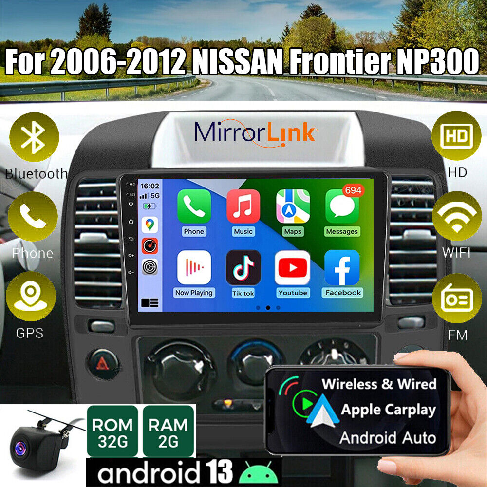 For 2006-2012 NISSAN Frontier NP300 Car Radio GPS NAVI Android 13  Apple Carplay
