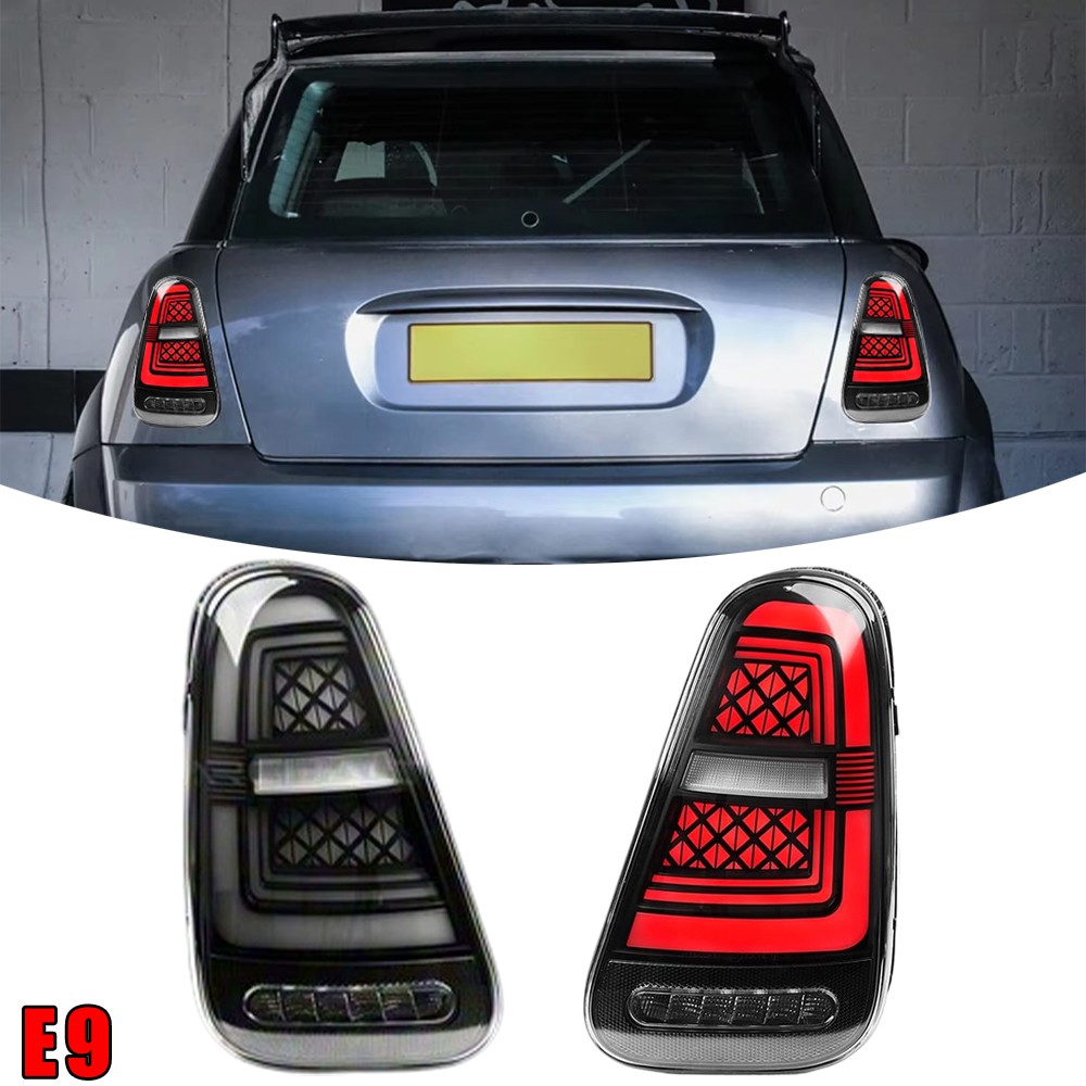 Pair E9 Smoke LED Tail Lights Rear Lamps For 2002- 2006 Mini Cooper R50 R52 R53