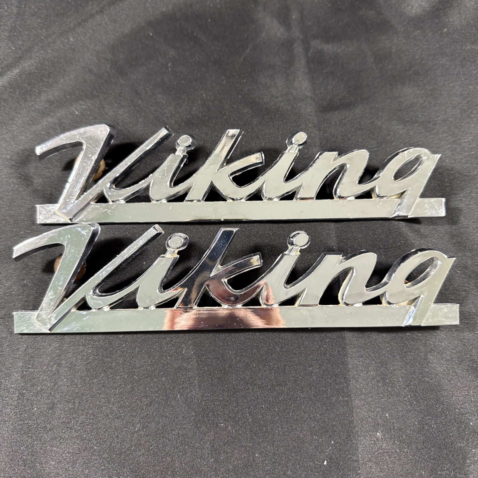 Original 1960 1961 Chevy Viking Truck Chrome EMBLEM P-3781529-C1 & C2 Original 1960 1961 Chevy Viking Truck Chrome EMBLEM P-3781529-C1 & C2