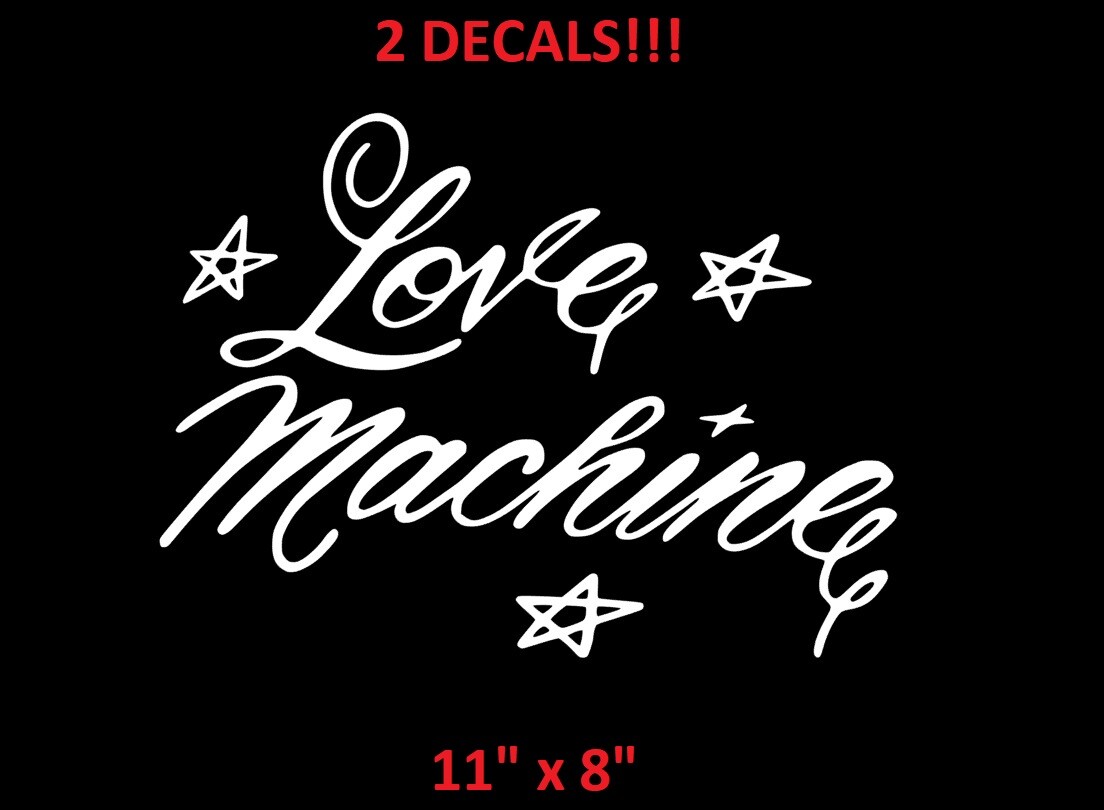 (2) Cheech and Chong LOVE MACHINE 64 Impala Up in Smoke Window Decals Stickers
