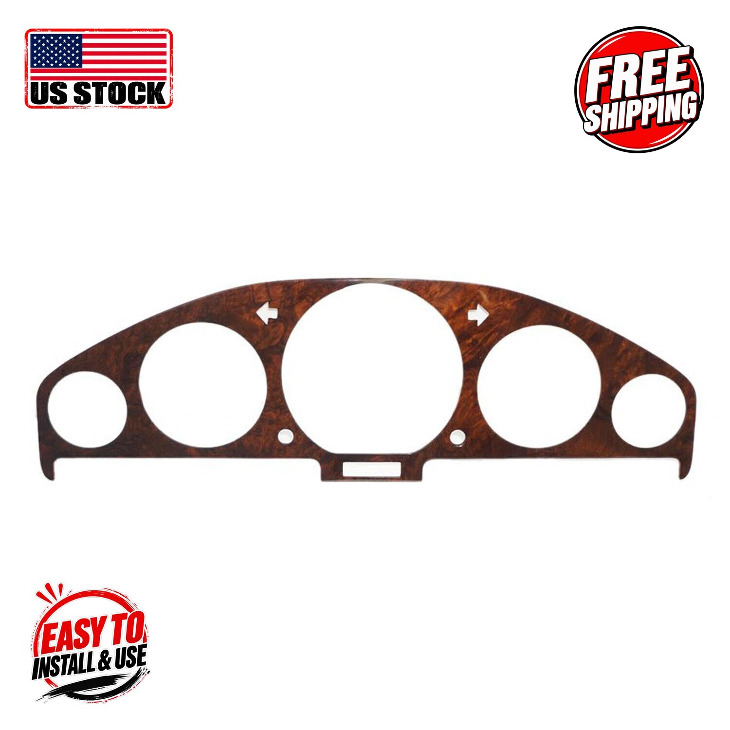 MERCEDES W140 1991-1998 Speedometer Frame Walnut 1 Pc