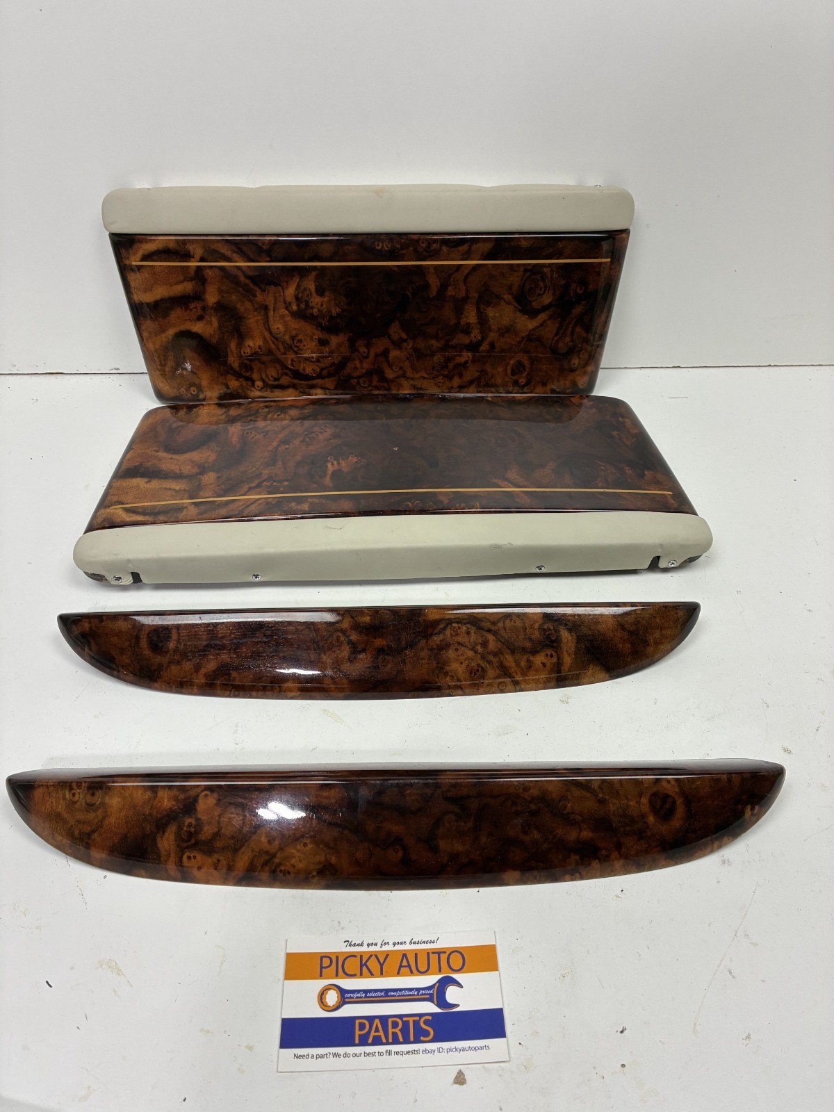 1996-02 Jaguar XJ Series VANDEN PLAS Rear Seat Wood Fold Down Table Trays