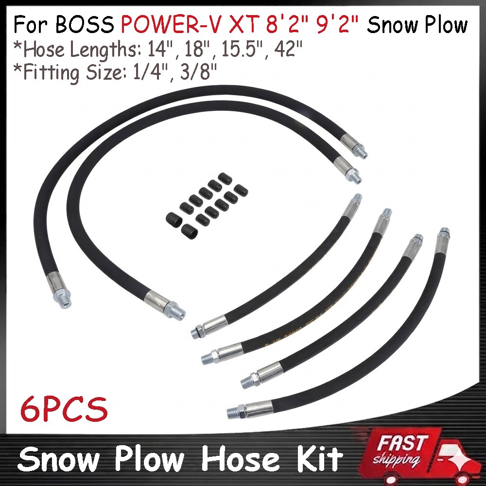 For BOSS Power-V XT Snowplow Hose Kit 8\'2\