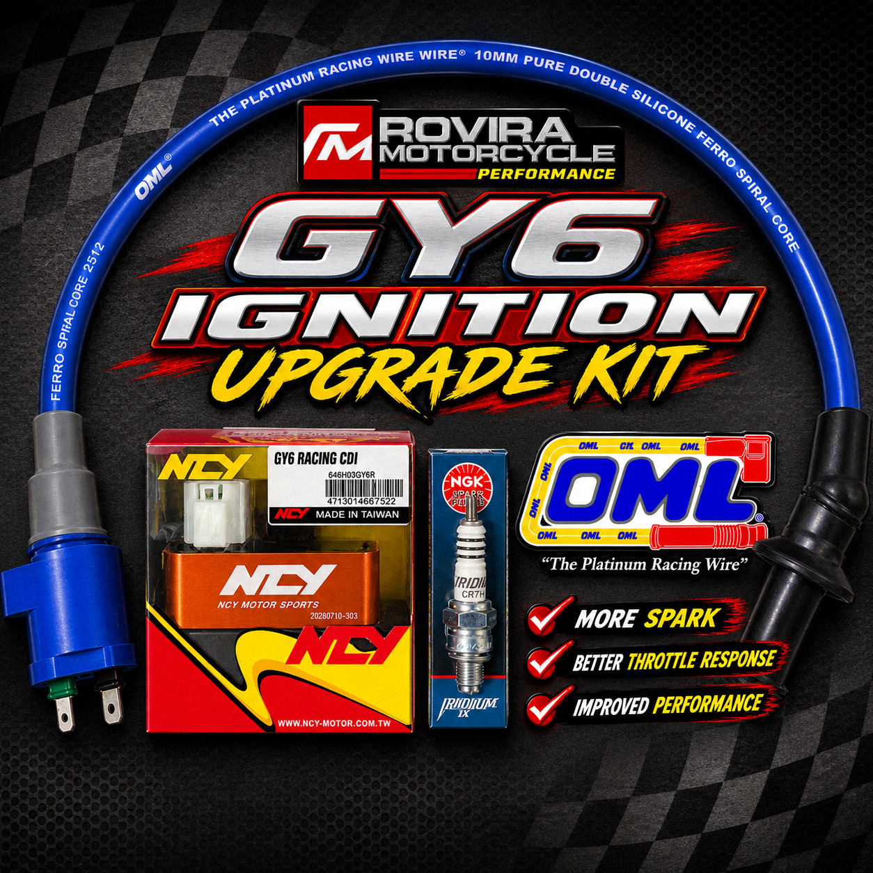 Scooter GY6 150cc High Performance Ignition Upgrade Kit AC POWERED