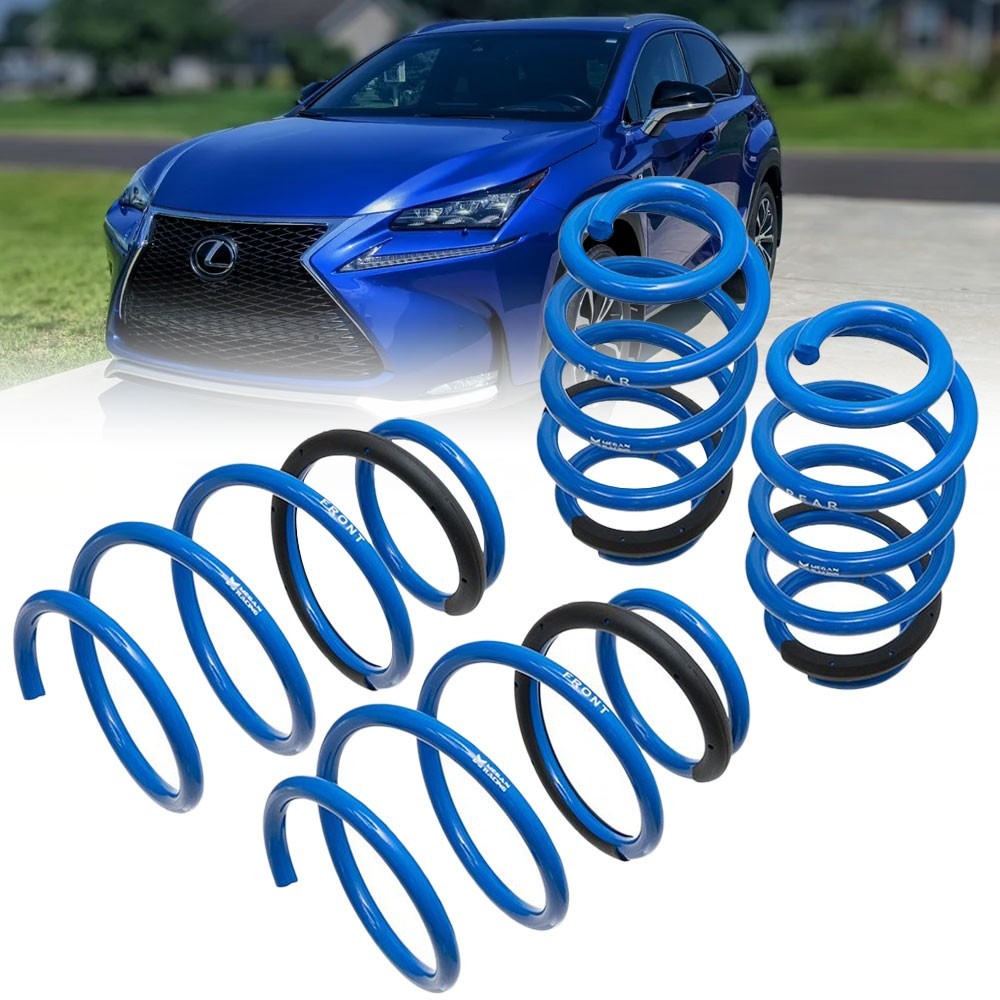 Megan 4PCs Street Version Lowering Spring Kit For 15-21 Lexus NX200t NX300 FWD