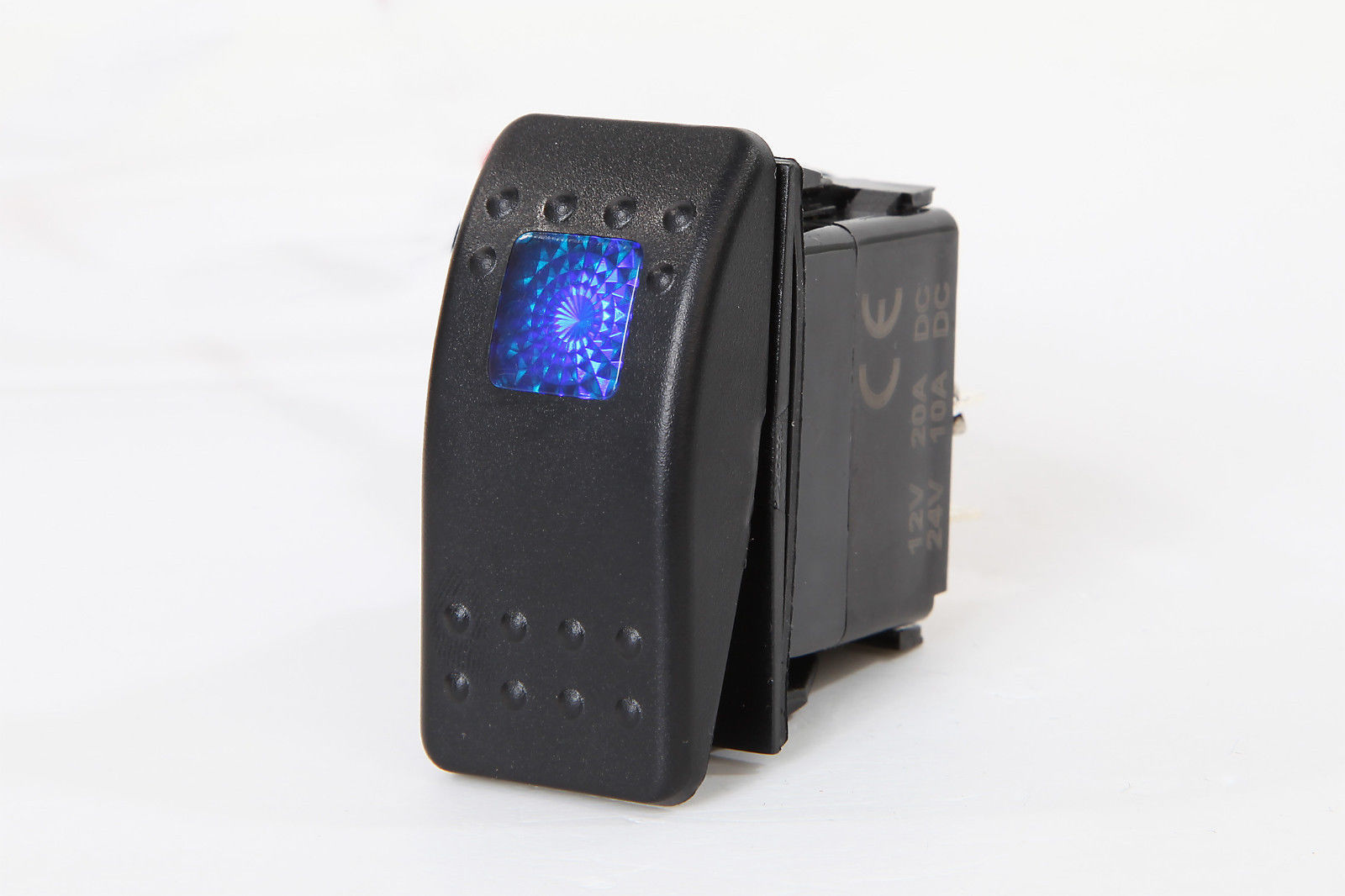 Marine Boat Rocker Switch ON-OFF SPST 3 Pins 1 Blue LED Cars RV Motorcycle