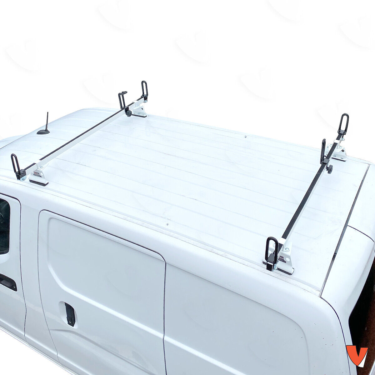 Heavy duty 2 bar white GFY ladder roof rack system Fits: Nissan NV200 2013-on