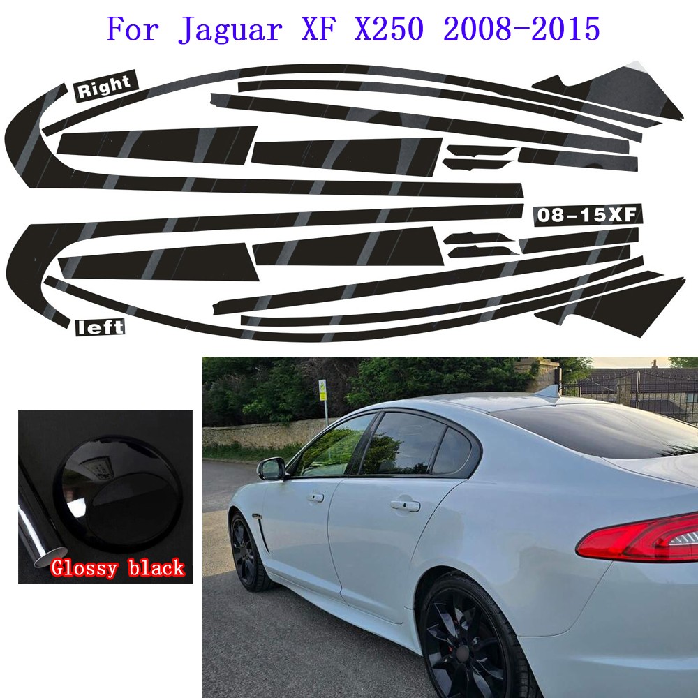Chrome Delete Blackout Overlay For Jaguar XF X250 2008-2015 Window Trim Chrome Delete Blackout Overlay For Jaguar XF X250 2008-2015 Window Trim