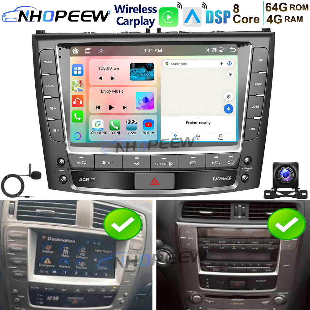 For Lexus IS250 IS350 2006-2012 8Core 4+64G Android15 Carplay Car Radio GPS NAVI