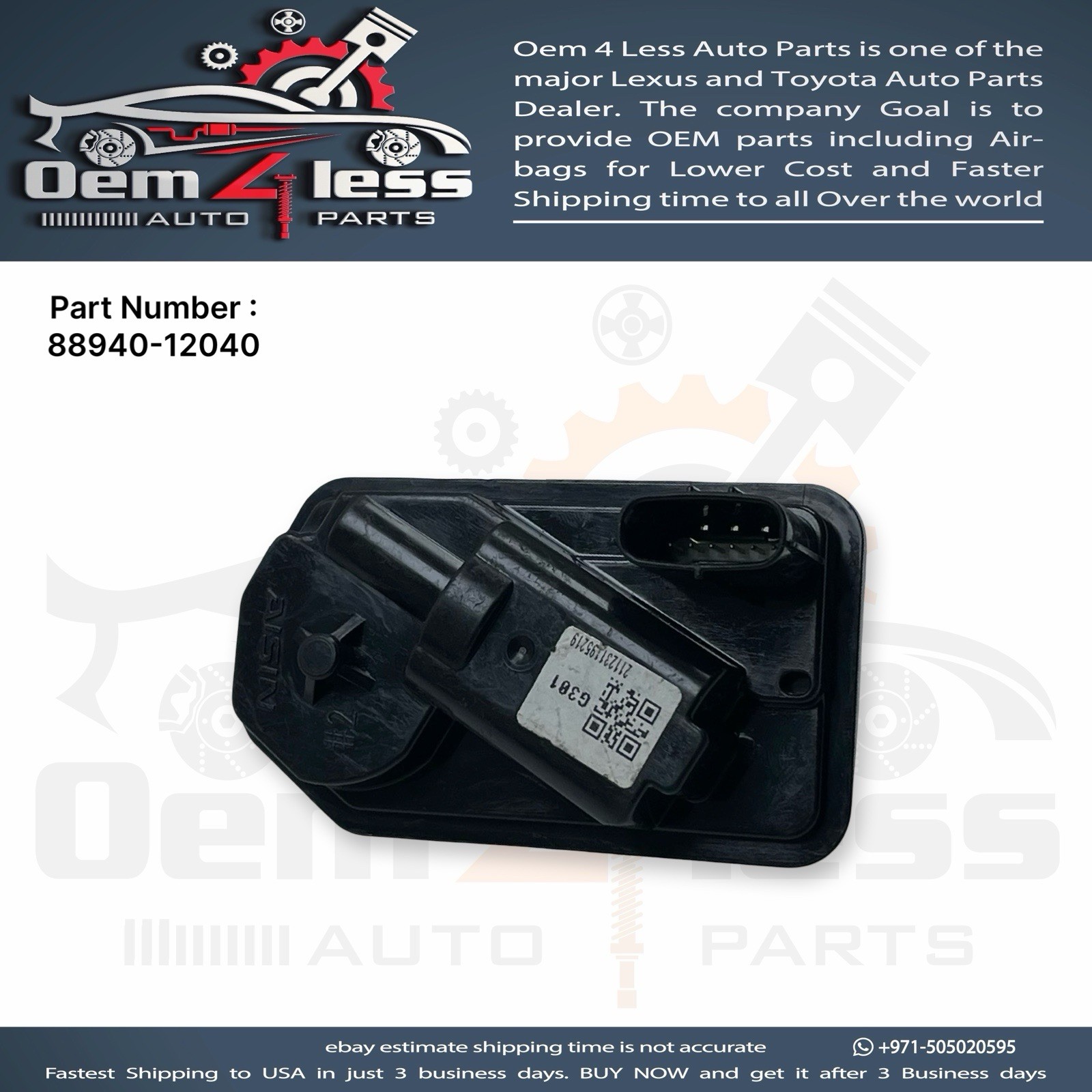 Toyota RAV4 2019, 2020, 2021 Grille Swing Actuator OEM 88940-12040