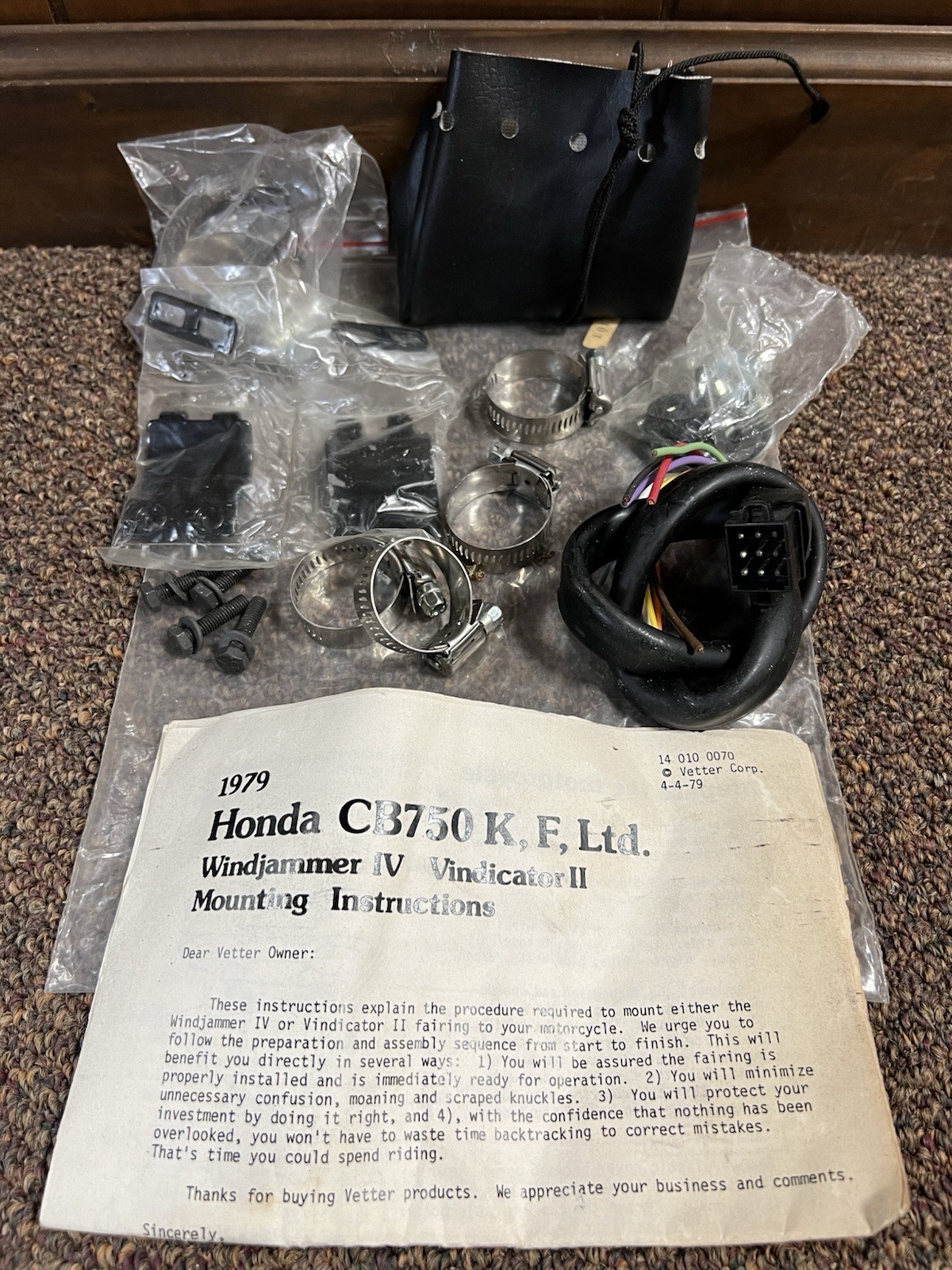 RARE New NOS Vetter Windjammer Fairing Honda CB Installation Kit 10154