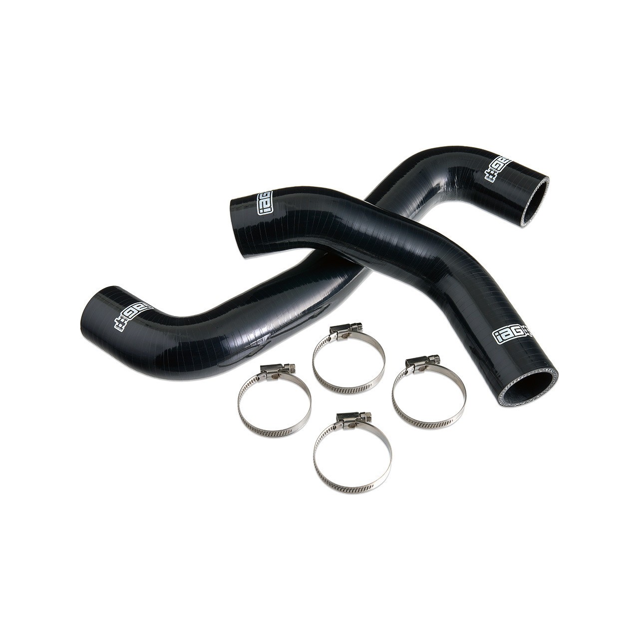 IAG Silicone Radiator Hose Kit for 2008-14 Subaru WRX, 08-21 STI (Black)
