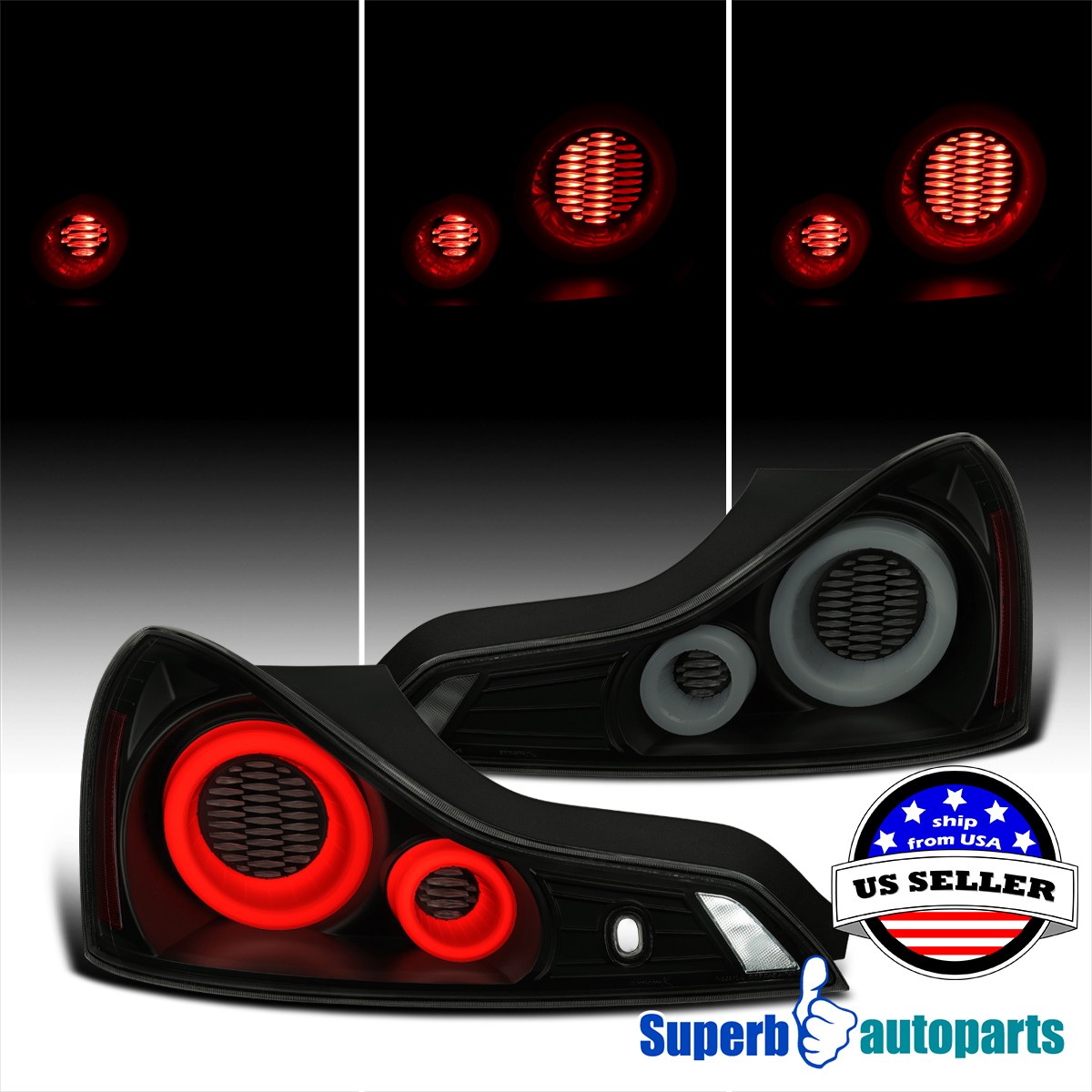 LED Black Smoke Tail Lights For 2008-2013 Infiniti G37 Coupe + Sequential Signal LED Black Smoke Tail Lights For 2008-2013 Infiniti G37 Coupe + Sequential Signal