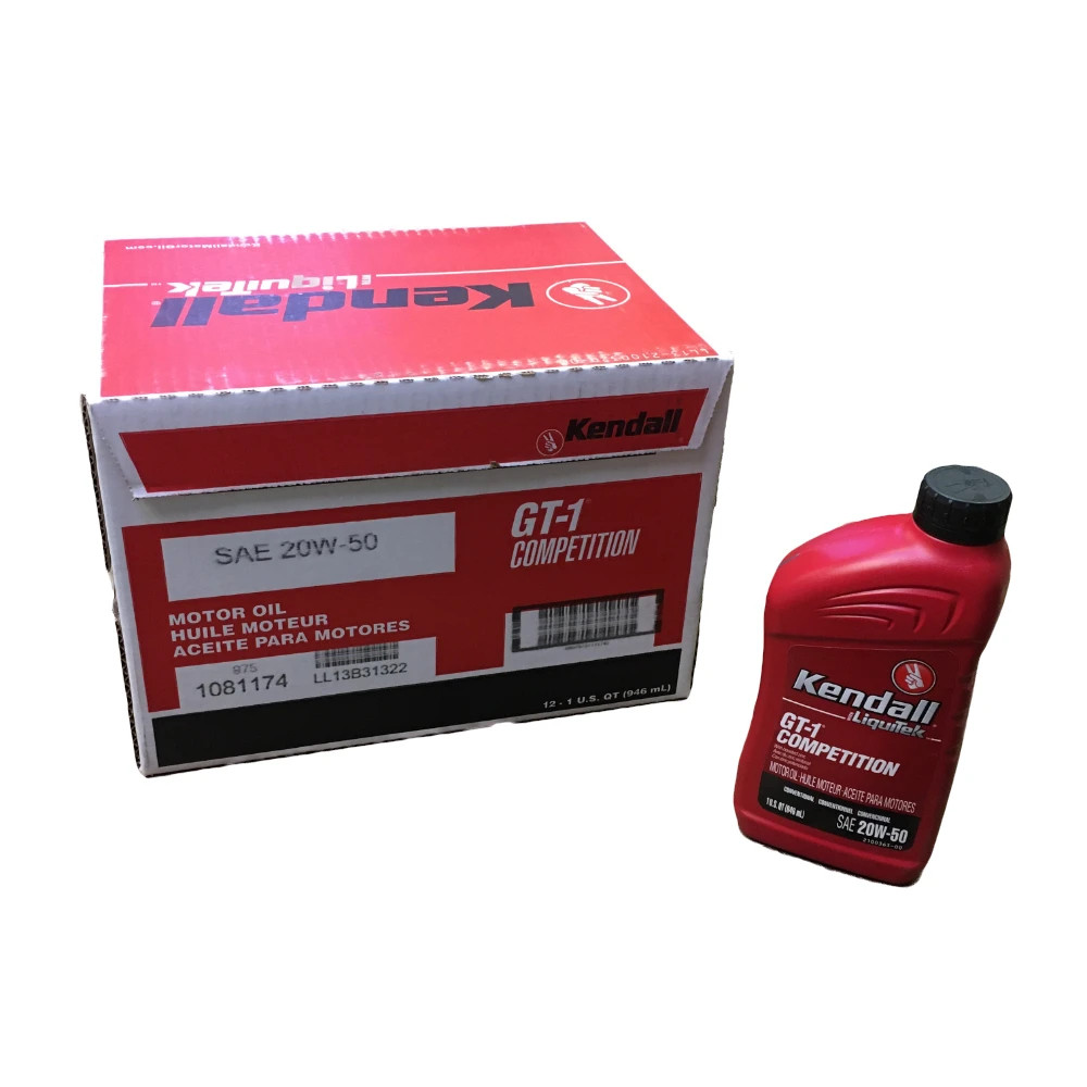Kendall GT-1 High Performance 20W-50 Oil Case
