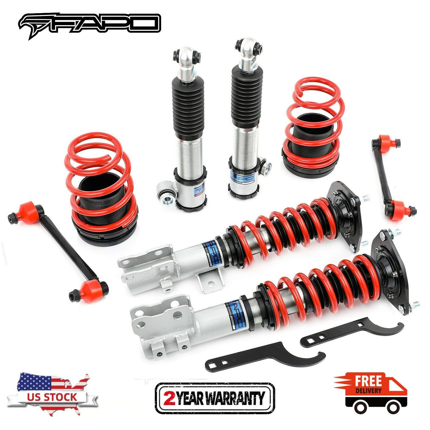 FAPO Coilovers Suspension  kits for Hyundai Veloster 12-17  Adj Height