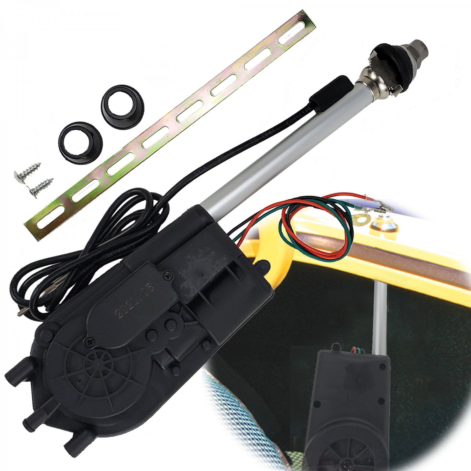 AM FM Radio 12v Chrome Power Antenna Replacement 1966  74 Dodge Charger Daytona