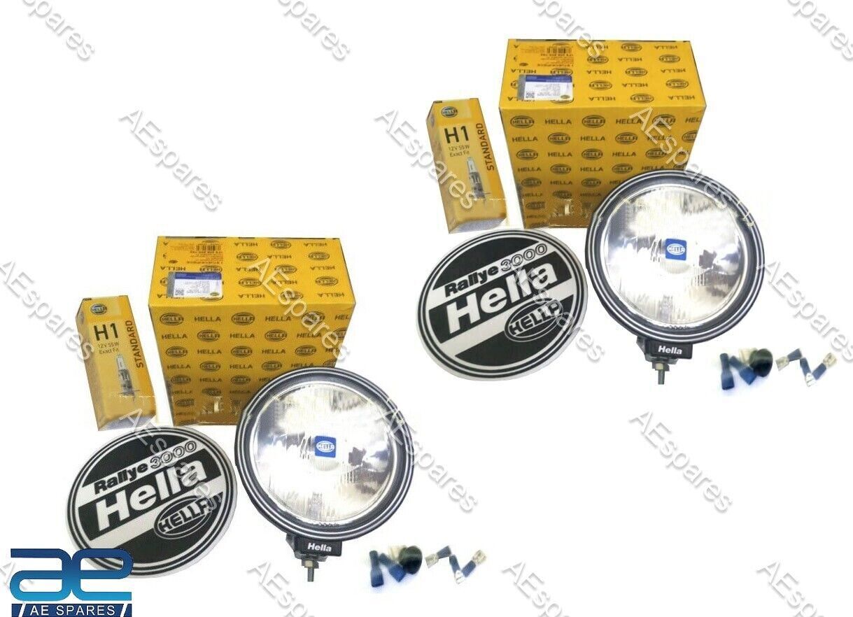 2x Hella Rallye 3000 FF Driving Spot Lamp 12 V Adjustable Mounting Bracket @US
