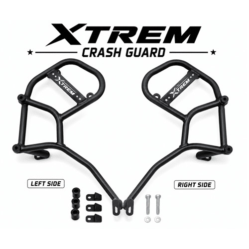 Hero Xtreme Crash Guard Double Side Heavy Duty Engine Protection Black Universal