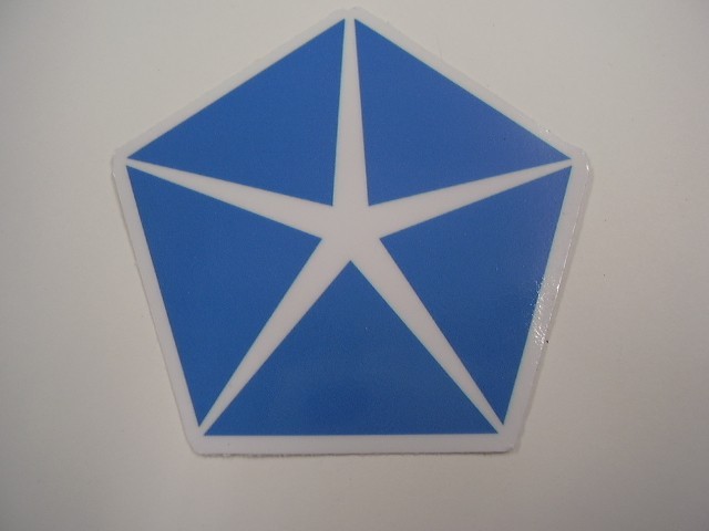 PENTASTAR DODGE PLYMOUTH CHRYSLER     VINLY STICKER  3 INCH 