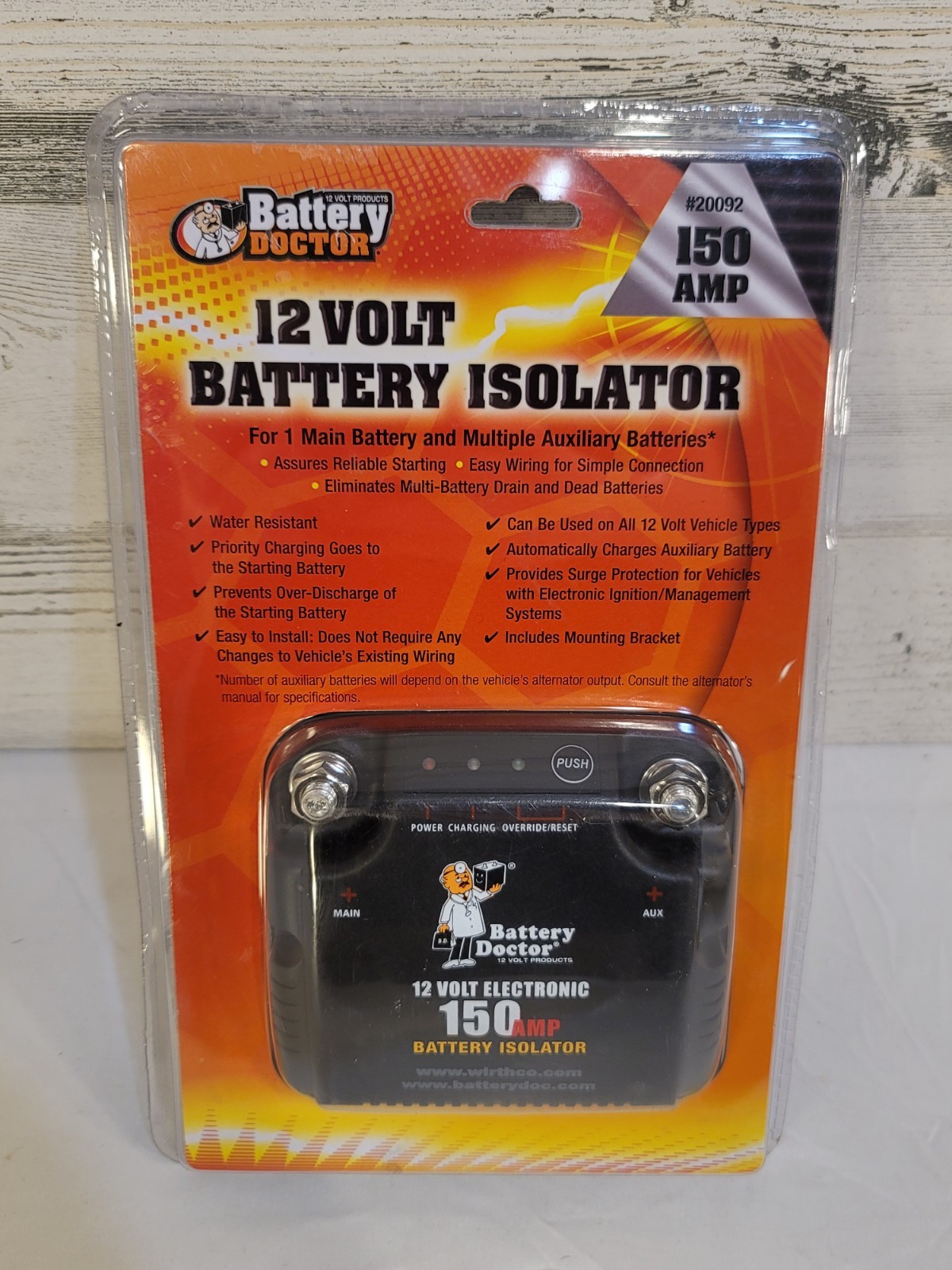 WirthCo 1213.1241 20092 Battery Doctor 125 Amp/150 Amp Battery Isolator , Black WirthCo 1213.1241 20092 Battery Doctor 125 Amp/150 Amp Battery Isolator , Black