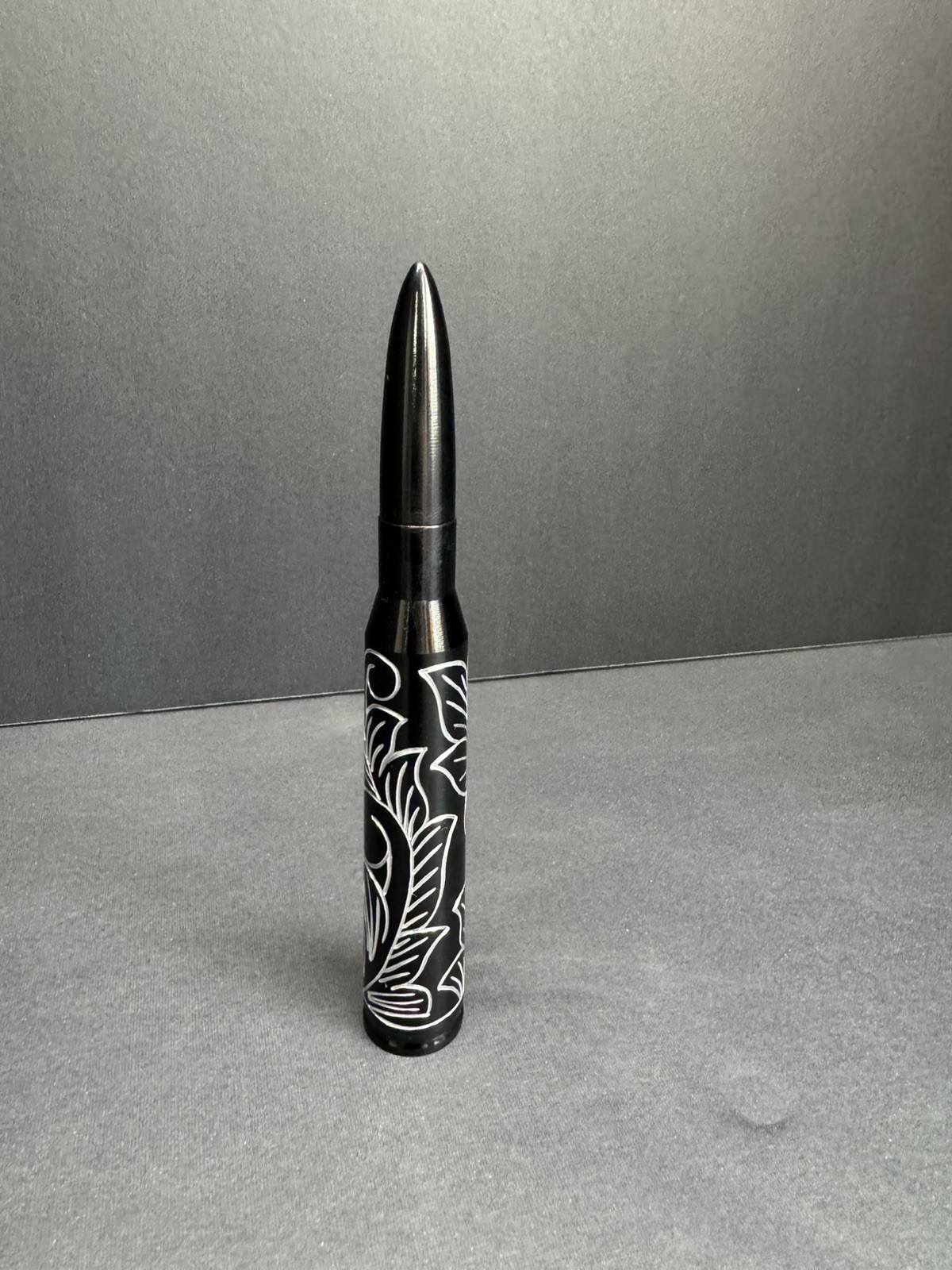 Black Hand Engraved Bullet Antenna Black Hand Engraved Bullet Antenna