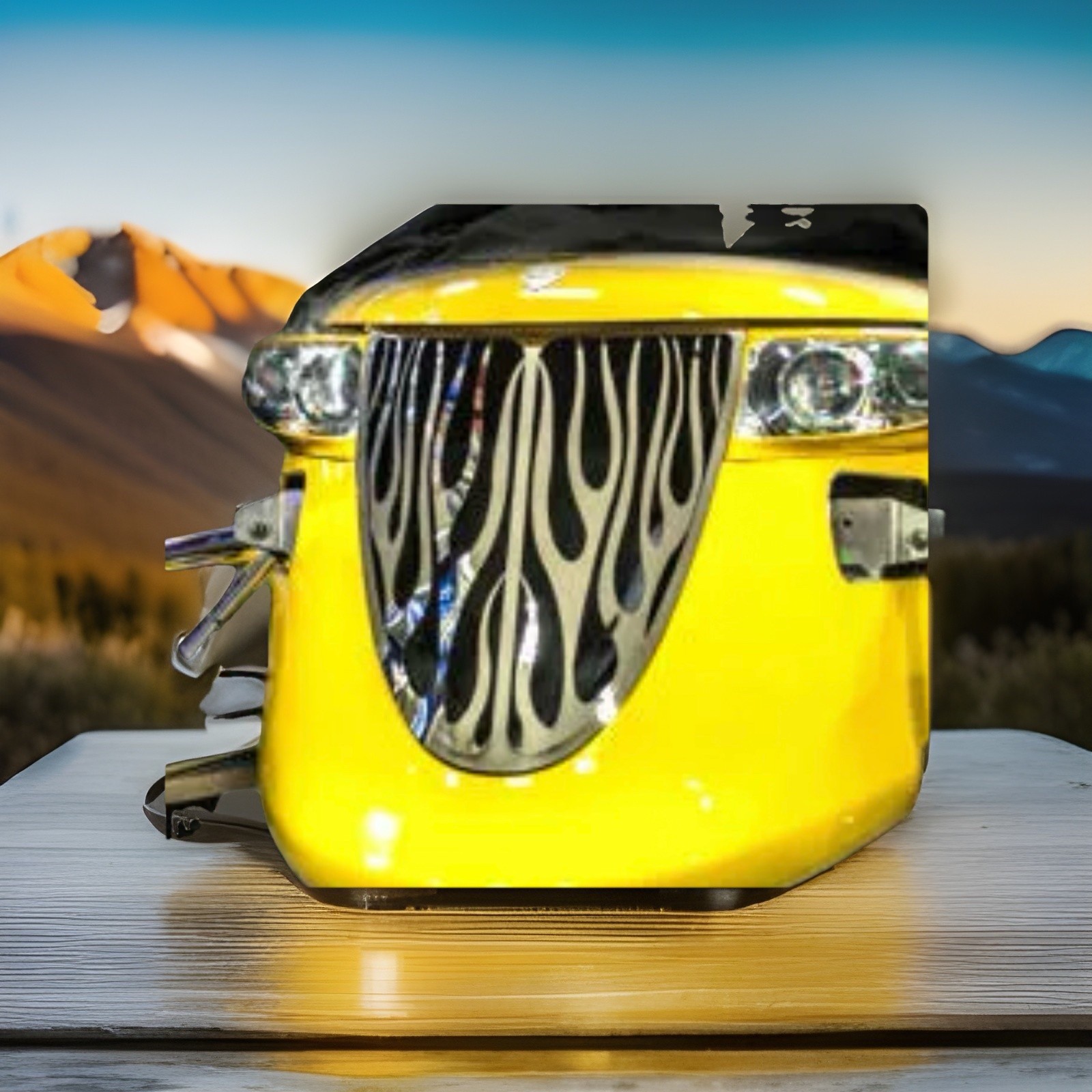 ✅ 97-02 PLYMOUTH PROWLER CUSTOM CHROME STAINLESS STEEL FRONT FLAME DESIGN GRILL