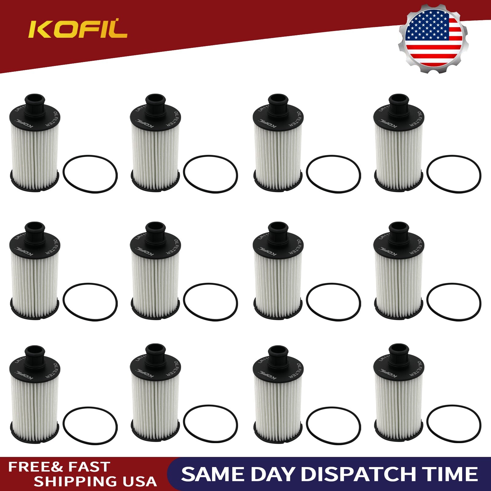 12/PACK For Land Rover Oil Filter LR011279 for LR4 , Discovery, Range Rover