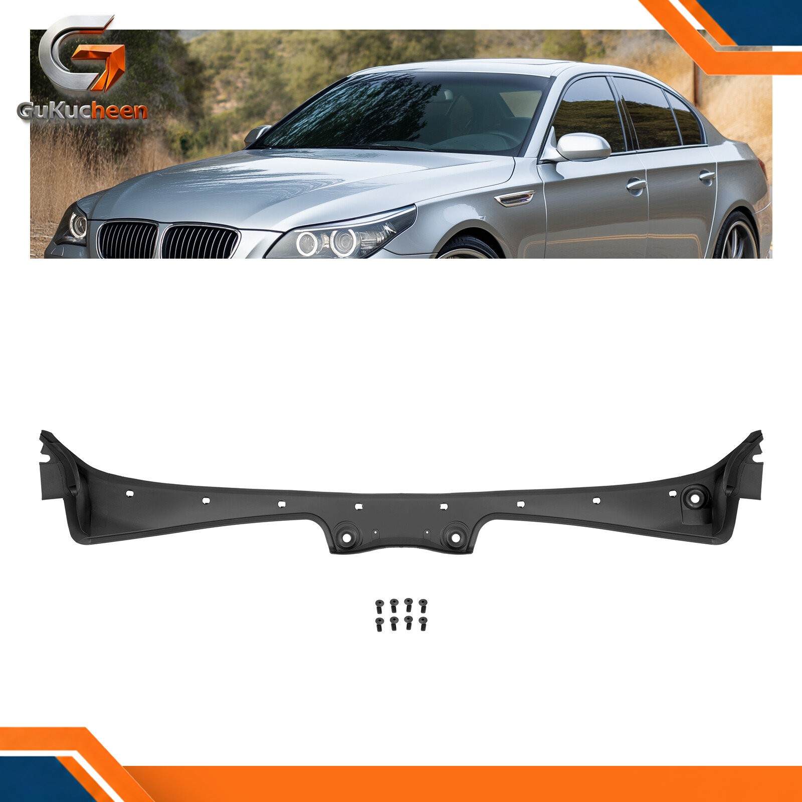 Windshield Cowl Panel Cover For BMW E60 E61 525i 528i 530i M5 2004-2010
