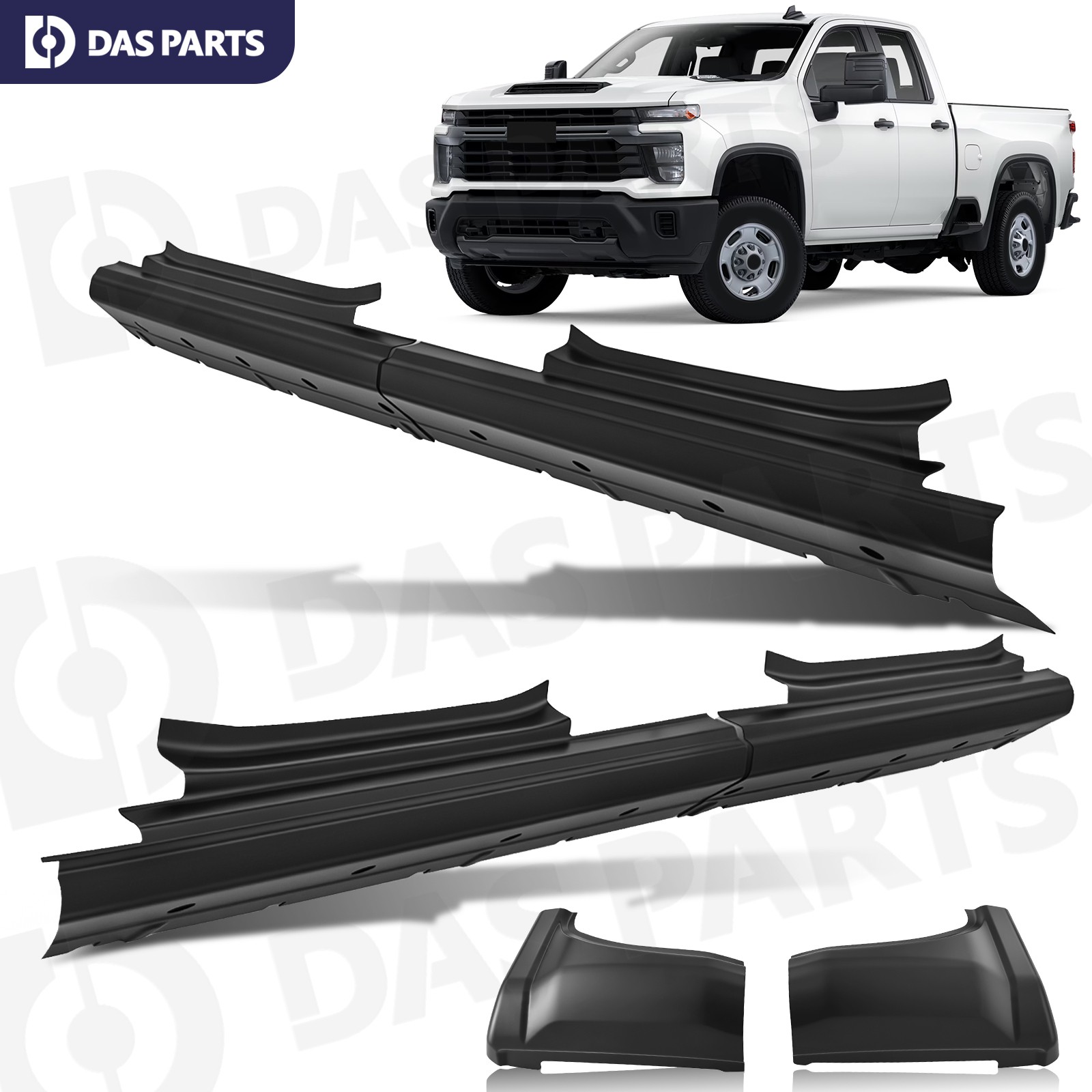 For 14-18 Chevy GMC Silverado Sierra 2500/3500HD Rocker Panel & Cab Corner Pair