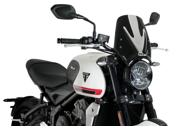 Puig New Generation Sport Windshield Black #20638N Triumph Trident 660 2021-2023
