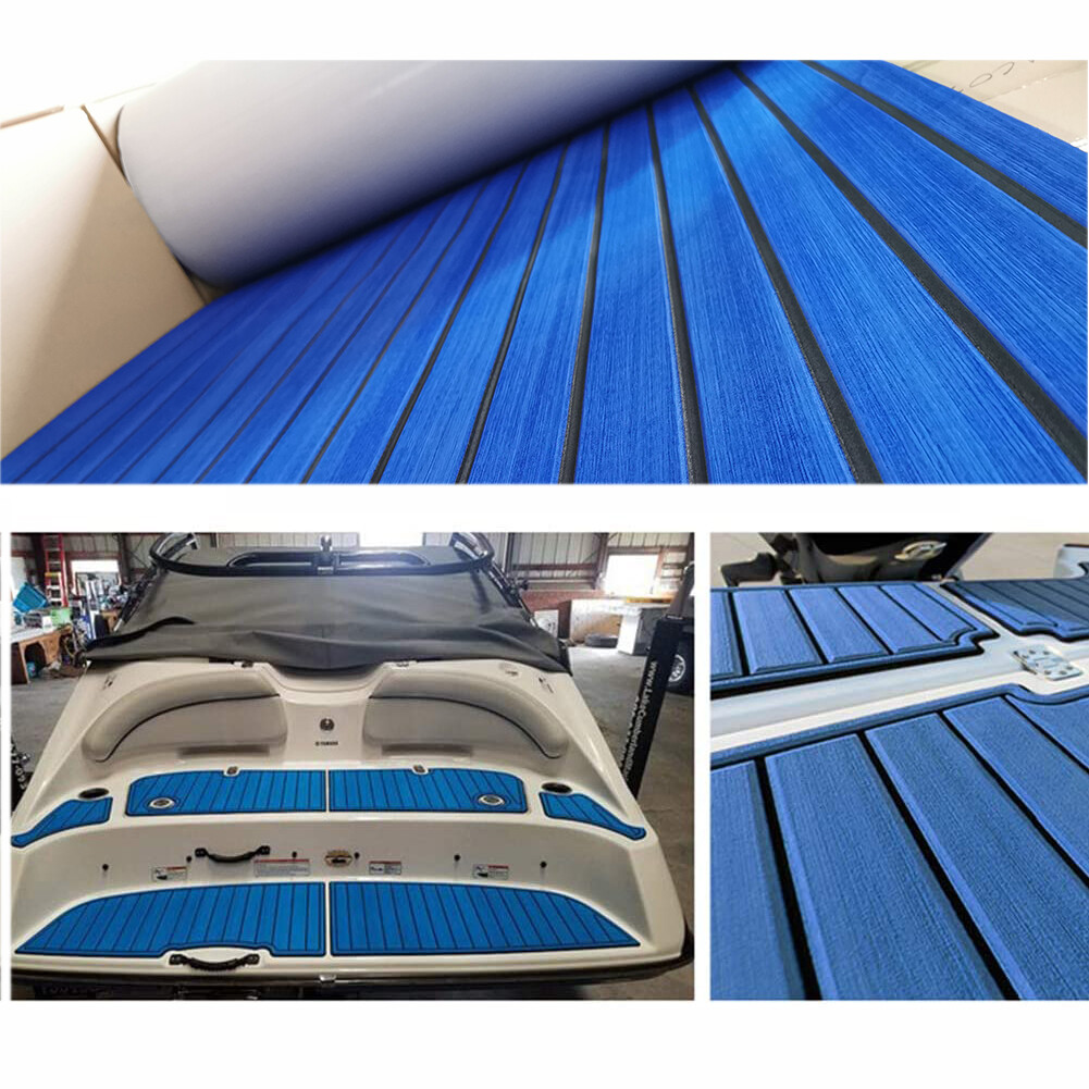 Bevel Edge Boat Flooring EVA Foam Marine Teak Decking Sheet Carpet , Grey Brown Bevel Edge Boat Flooring EVA Foam Marine Teak Decking Sheet Carpet , Grey Brown