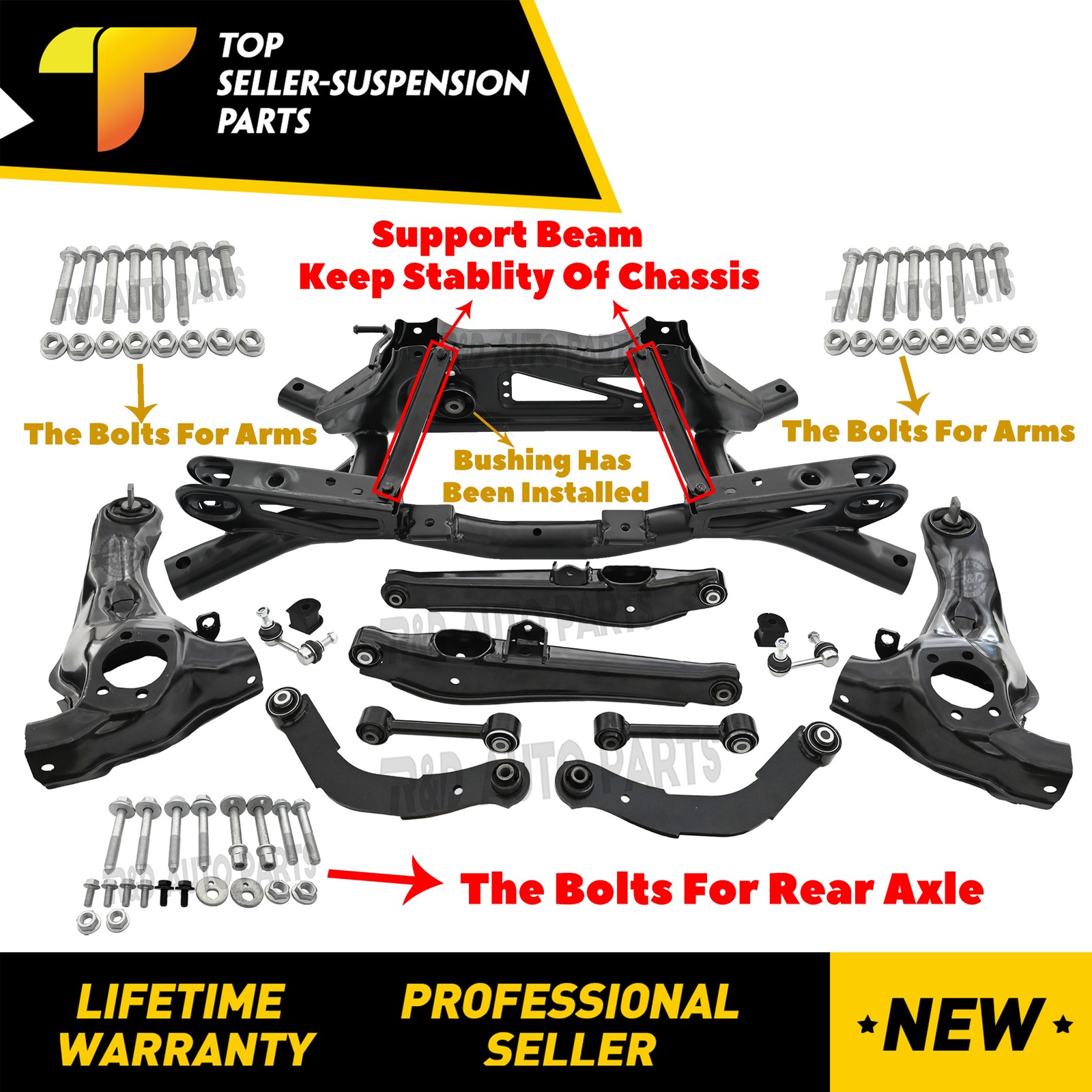 For Compass Patriot 07-17 Dodge Caliber 06-12 AWD 4WD Rear Subframe Crossmember For Compass Patriot 07-17 Dodge Caliber 06-12 AWD 4WD Rear Subframe Crossmember