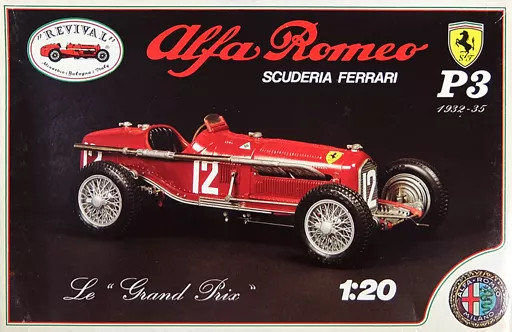 Rare Revival 1/20 Alfa Romeo P3 Scuderia Ferrari 1932-35 Model Kit 75102/P Italy