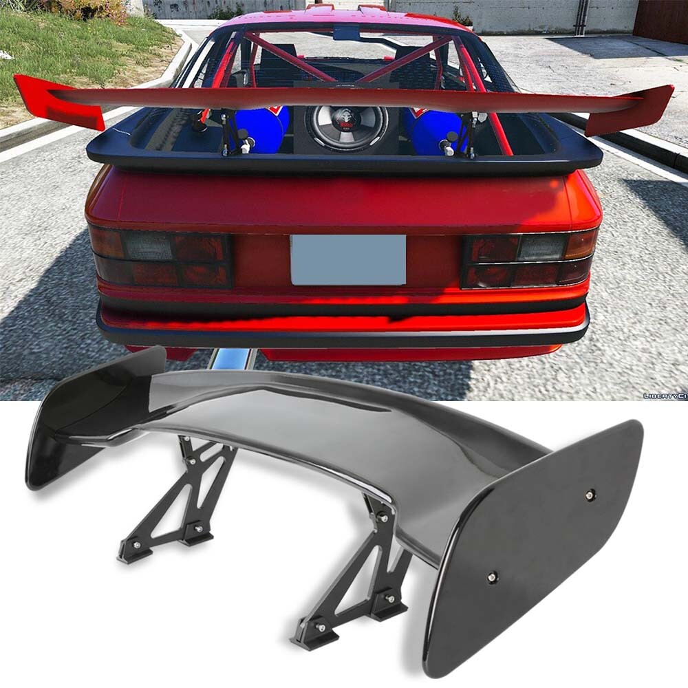 46” Rear Trunk Spoiler Adjustable GT-Style Glossy Black For Porsche 944 1983-91