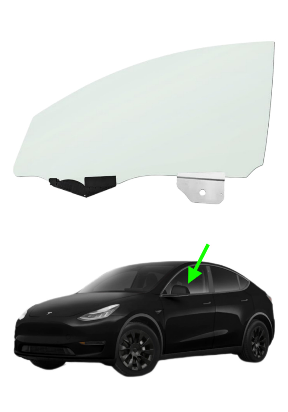 Fits 2020-2025 Tesla Model Y [Laminated] Driver Left Side Front Door  Glass
