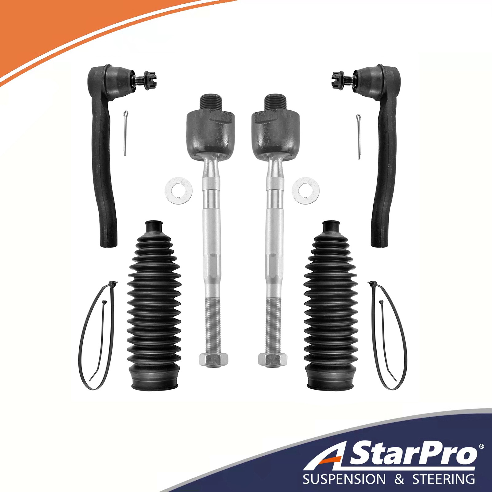 Front Inner & Outer Tie Rods for 2009 2010 2011 2012 2013 2014 2015 Honda Pilot
